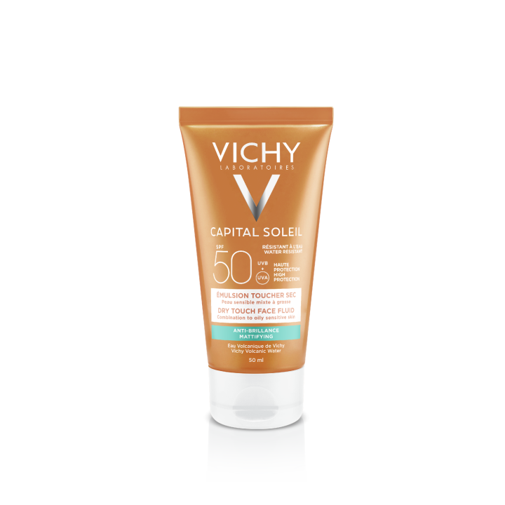Ideale Sonne SPF 50+ Emulsion gegen Glanz trockene Berührung Vichy - Tube mit 50 ml