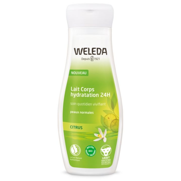 Körperlotion 24H Feuchtigkeit mit Citrus Weleda - Flasche mit 200 ml