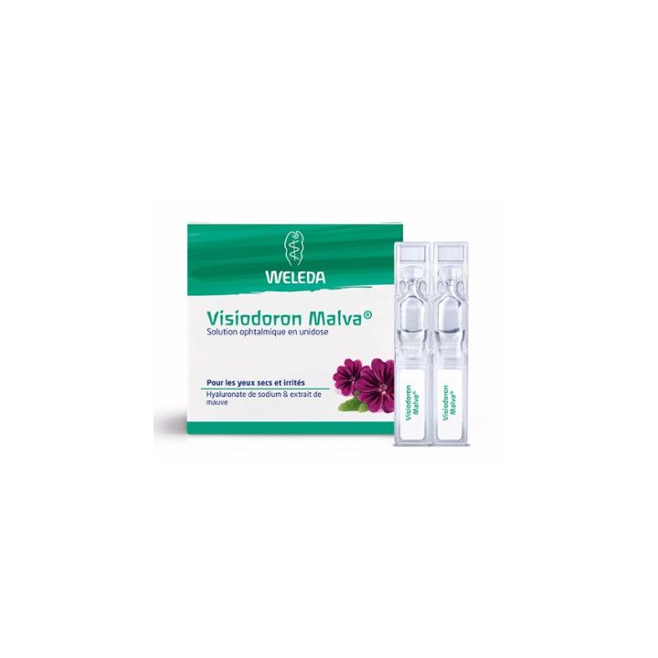 Visiodoron Malva Weleda Augentropfen in Einzeldosen - Packung mit 20 Einzeldosen