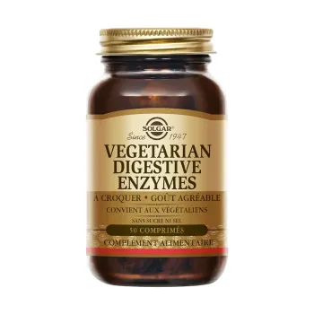 Vegetarische Verdauungsenzyme Solgar - Dose mit 50 Tabletten