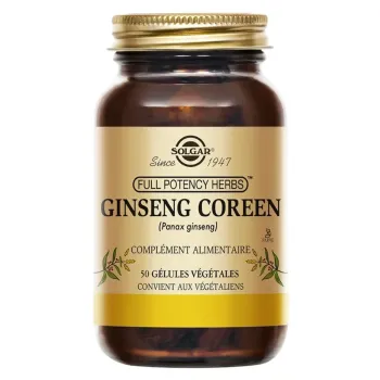 Korean Ginseng Solgar - Dose mit 50 Kapseln