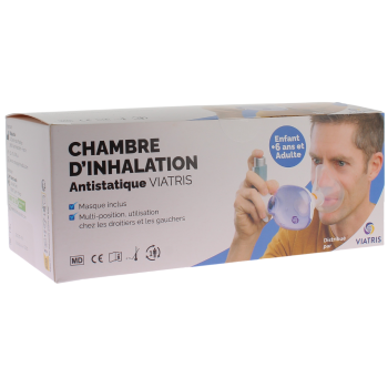 Antistatische Inhalationskammer ab 6 Jahren Viatris - Box mit einer Inhalationskammer + Maske