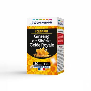 Sibirischer Ginseng Stärkung Gelee Royale Juvamine - Packung mit 30 Kapseln