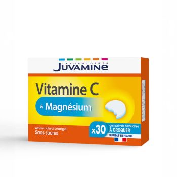 Vitamin C & Magnesium Juvamine - Packung mit 30 Kaudabletten