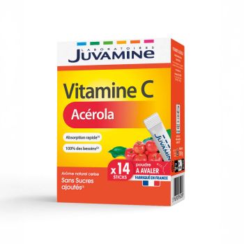 Vitamin C Acerola Juvamine - Packung mit 14 Sticks