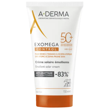 Exomega Control Emollient Sunscreen SPF 50+ A-Derma - Tube 150 ml