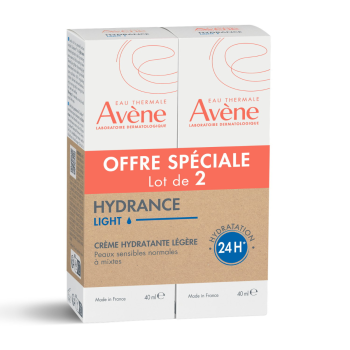 Hydrance Light Feuchtigkeitsspendende Creme Avène - 2er-Pack mit 40 ml Tuben