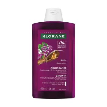 Quinine Wachstum Shampoo Wachstumsbeschleuniger Klorane - Flasche 400ml