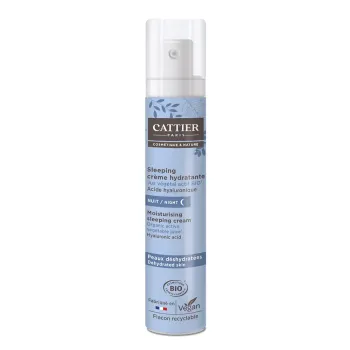 Sleeping Creme feuchtigkeitsspendend für dehydrierte Haut bio Cattier - Pumpflasche 50ml