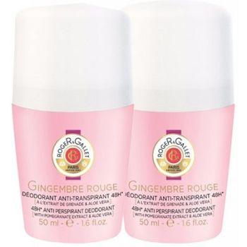 Antitranspirant-Deodorant 48h rote Ingwer Roger & Gallet - 2er-Pack 50ml Roll-ons