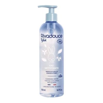 Bio-Reinigungswasser für Gesicht und Körper Rivadouce Baby - Pumpflasche 500 ml