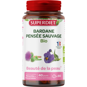 Bardane wilde Gedanken Schönheit der Haut BIO Superdiet - Dose mit 80 Tabletten