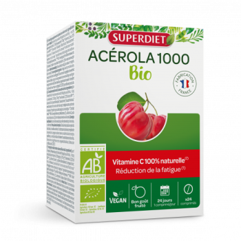 Acerola 1000 Bio Super Diet - Packung mit 24 Tabletten
