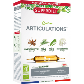 Quatuor Articulations bio Super Diet - Schachtel mit 20 Ampullen zu 10 ml