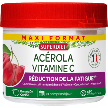 Maxi-Topf Acerola Vitamin C Super Diet - 90 zerlegbare Kaudabletten