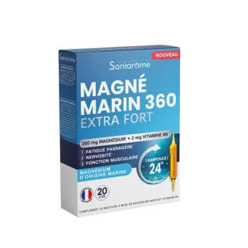 Magnesium marinum 360 forte extra forte Santarome - Packung mit 20 Ampullen zu 10 ml