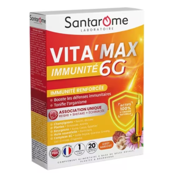 Vita'Max Immunität 6G Santarome - Packung mit 20 Ampullen à 10 ml