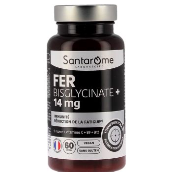 Eisenbisglycinat+ 14mg Santarome - Dose von 60 Kapseln