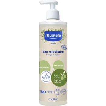 Bio-Mizellenwasser ohne Duft Mustela - Pumpflasche 400 ml