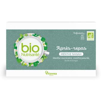 Infusion Nanaminze nach dem Essen bio Nutrisanté - Schachtel mit 20 Beuteln