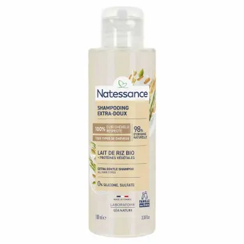 Spezialshampoo extra-sanft mit Bio-Reis-Milch Natessance - Flasche mit 100ml