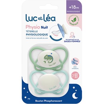 Physio Sauger physiologisch +18 Monate Luc und Léa - 2er Pack Schnuller