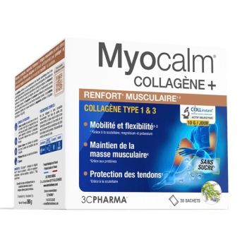 Myocalm Kollagen+ Muskelverstärkung 3C Pharma - Packung mit 30 Beuteln