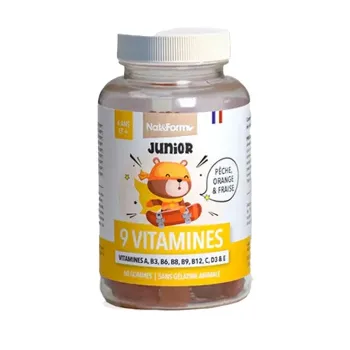9 Junior-Vitamine Nat & Form - 60 Gummis im Glas