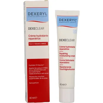 Dexeclear feuchtigkeitsspendende reparierende Creme für zu Akne neigende Haut Dexeryl Pierre Fabre - Tube mit 40 ml