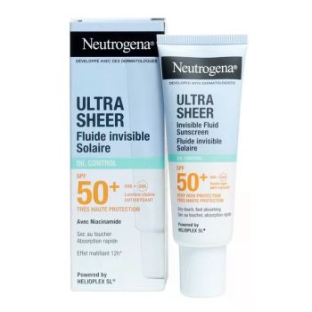 Ultra Sheer Unsichtbares Sonnenfluid Öl-Kontrolle SPF50+ Neutrogena - 50ml Tube