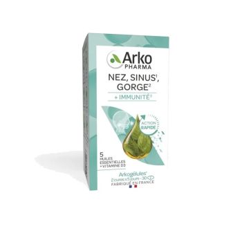 Arkogélules nez, sinus, gorge + immunité Arkopharma - 30 capsules
