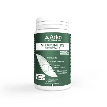 Vitamin D3 pflanzlich 2000ui Arkopharma - 60 Kapseln