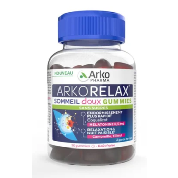 Arkorelax Sanfte Schlaf Zuckerfreie Gummies Arkopharma - Dose mit 30 Gummies