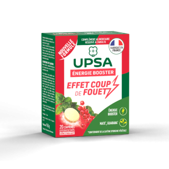 Energie Booster Effekt Wachmacher Zitrone-Mate UPSA - Packung mit 20 Brausetabletten