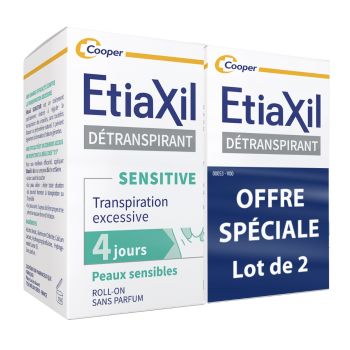 Etiaxil schweißhemmendes Deodorant für empfindliche Haut - 2er-Pack mit 15 ml Roll-ons