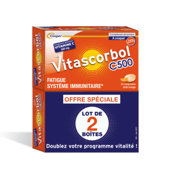 Vitascorbol Vitamin C ohne Zucker 500 mg - 2er Pack mit 24 Tabletten