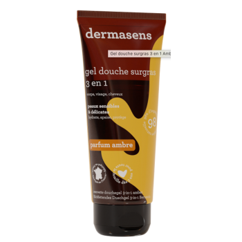 Duschgel mit überfettender Wirkung Amber-Duft Dermasens Marke Grün - Tube mit 200ml
