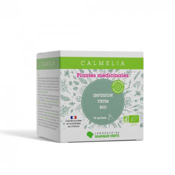 Calmelia Bio-Thymian-Tee Grüne Marke - Box mit 15 Beuteln