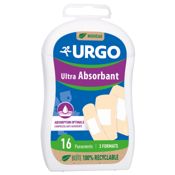 Ultrasaugfähiges Urgo-Pflaster - Schachtel mit 16 Pflastern