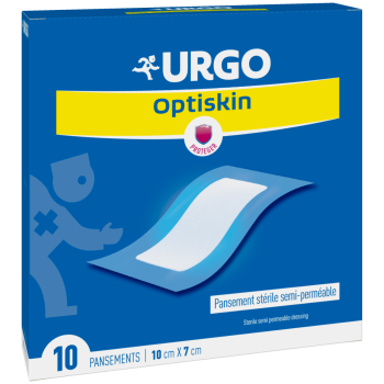Steriler semipermeabler Verband 10 x 7 cm Urgo - Schachtel mit 10 Verbänden