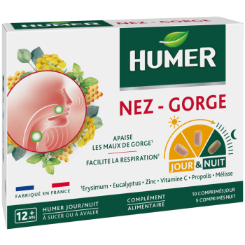 Humer Tag und Nacht Nase Hals - Packung mit 15 Tabletten