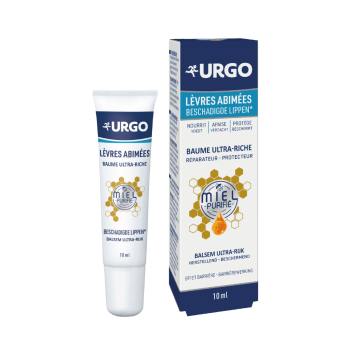 Ultra-reichhaltiger Lippenbalsam für geschädigte Lippen mit Honig Urgo - Tube mit 10 ml