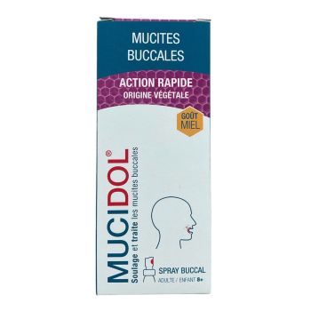 Mucidol Spray bei Mundschleimhautentzündungen mit Honiggeschmack PediAct - Spray mit 20 ml