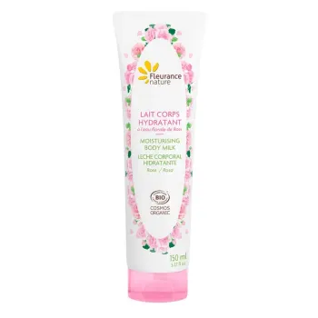 Körpermilch mit Bio-Rosenblütenwasser von Fleurance Nature - Tube mit 150 ml