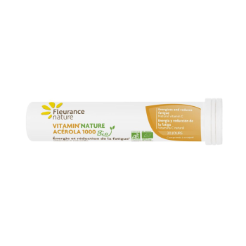 Vitamin'nature Acerola 1000 BIO Fleurance Nature - Tube mit 20 Tabletten