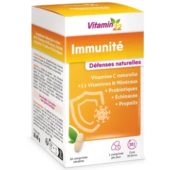 Vitamin 22 Immunität natürliche Abwehrkräfte Ineldea - Dose mit 30 Tabletten
