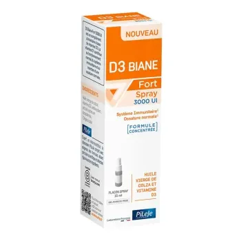 D3 Biane forte Spray 3000ui Pileje - Sprühflasche mit 15ml