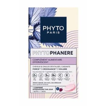 Phytophanère Kraft, Wachstum, Volumen Haare und Nägel Phyto - Packung mit 30 Brausetabletten