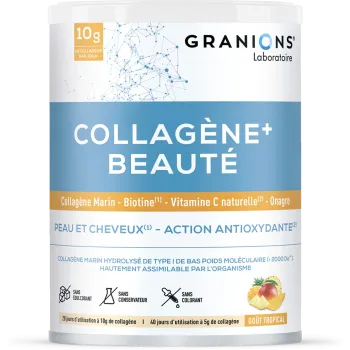 Kollagen + Schönheit tropischer Geschmack Granions - Dose mit 220g