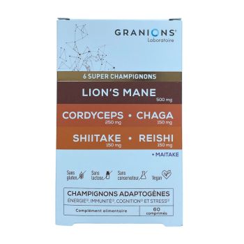 Komplex 6 Superpilze Granions - Packung mit 60 Tabletten